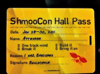ShmooCon Hall Pass